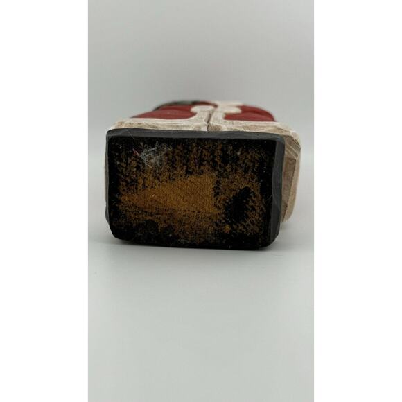 Vintage Handcrafted Wooden Santa Claus Figurine, Traditional Holiday Decor - Picture 5 of 5